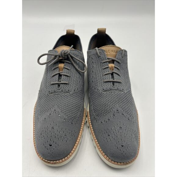 Cole Haan Original Grand Stitchlite Plain Oxford Men 11 Shoes Gray Knit Lace Up main image 7